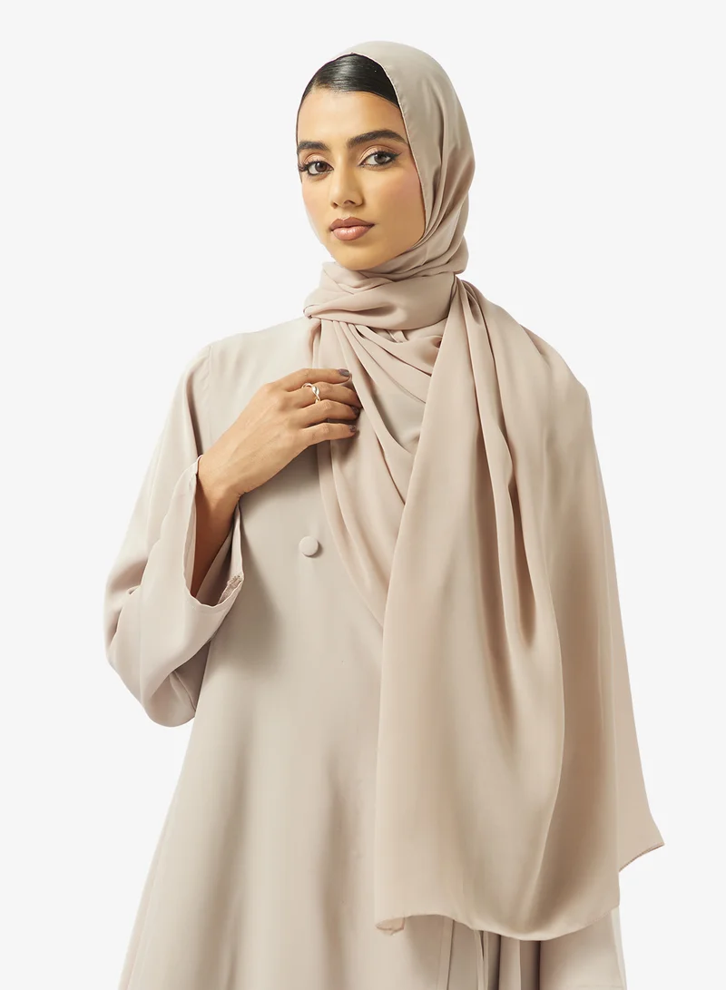 hayas closet  Abaya with Crossover loops details for Women | Best Price UAE